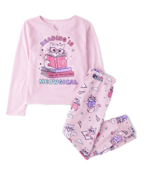 The Children's Place Girls Critters Long Sleeve Cotton Pajamas Size 14 NWT.