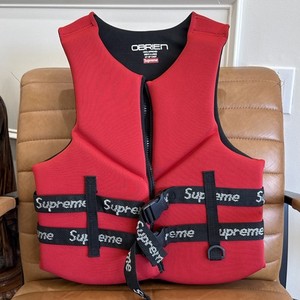 Supreme O'Brien Life Vest Jacket Red Black White  XL