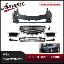 Front Bumper Cover Complete Assembly W/ Sensor Holes For 2018-2019 Cadillac XTS