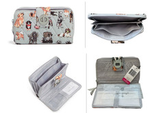 Dog Show Vera Bradley Turnlock Wallet RFID Zip Around Accordion NWT