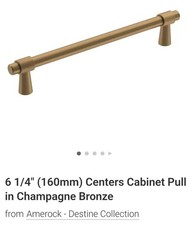 Amerock BP36860CZ  Champagne Bronze Appliance Pull  6 1/4 160mm New In Box