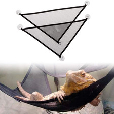 2Pcs Bearded Dragon Lizard Hammock - Breathable Mesh Geckos Hammock Reptile Hamm