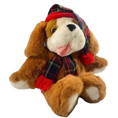 DIGBY and DEXTER St. Bernard Dog 1995 Exclusive Vintage Toy Christmas Plush, 3+