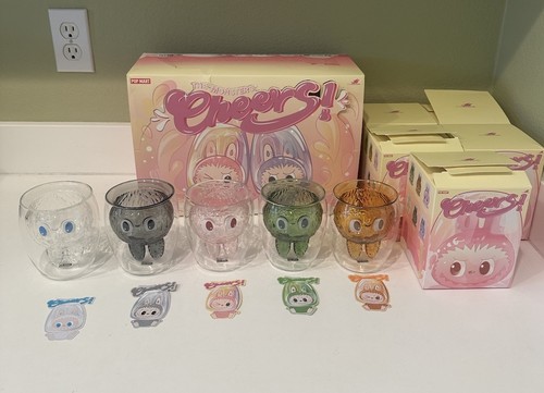 Labubu Pop Mart The Monsters Cheers Double-Walled Glass Authentic Lot Of 5