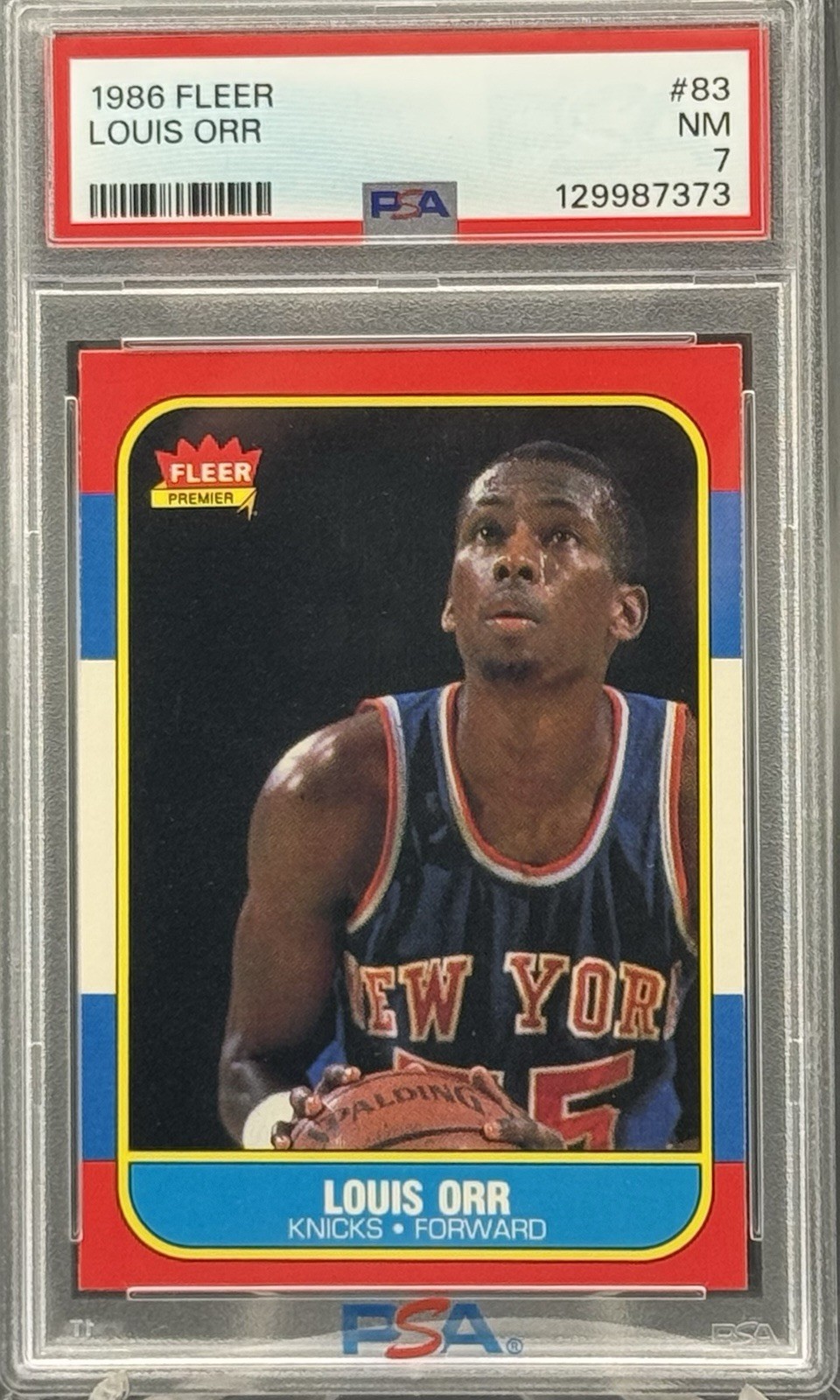 1986 FLEER LOUIS ORR PSA 7 #83 KNICKS