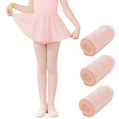 MOSIERRY 3er Pack Ballettstrumpfhosen Mädchen 80 DEN Fuß rosa 2-5 Jahre, 