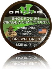 Griffin Military Shine Shoe Polish 1.125 oz. - The Best Brown