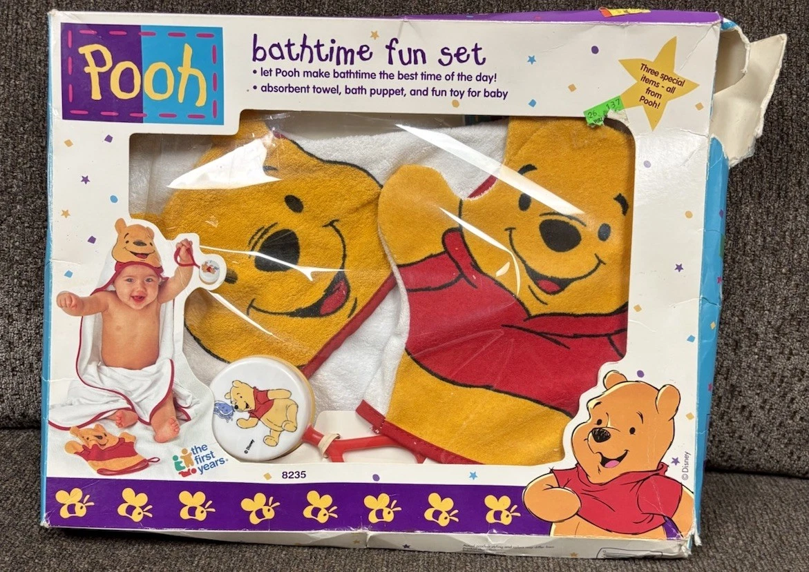 VTG 90’s The First Years Years Disney Winnie the Pooh Bath Time Fun Set