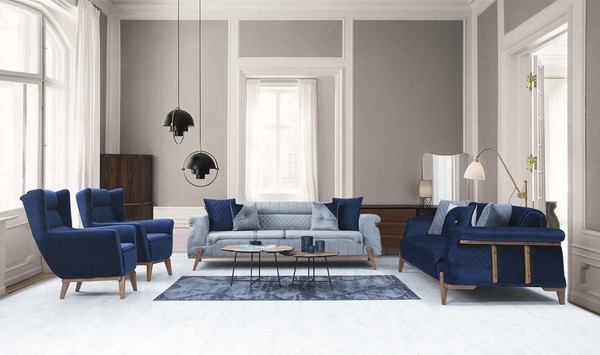 Designer Wohnzimmer Dreisitzer Sofas Luxus Couchen Polster Sessel 4Tlg-image