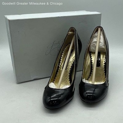 Lovely People Womens Black Patent Leather Lolita LS0458 Heel Pumps Size 8