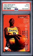 1996 Upper Deck Rookie Exclusives #R10 Kobe Bryant RC Card PSA 4 Lakers. rookie card picture