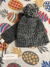 Rebecca Minkoff Hat  Glove Set Handwarmer/Fingerless Beanie Warm NEW
