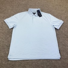 Nautica NAVTECH Polo Shirt Mens Medium Blue Moisture Wicking Short Sleeve KR5308
