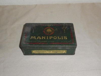 alte Blechdose / Zigarettendose Manipolis Cigarettes Dresden 14,5x9x4cm