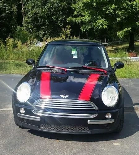 Calcomanías dobles de 6" con capucha a rayas para Mini Cooper S Clubman Paceman Country Foto 4 de 4