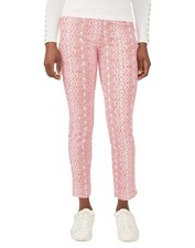 Pantaloni lunghi J.McLaughlin Newport rosa caldo Costa Key taglia large pull on