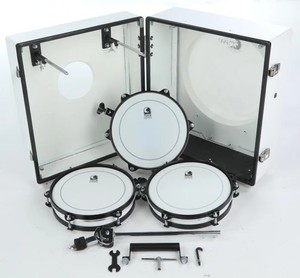 Toca Percussion KickBoxx Pro Suitcase Drum Set - White Glitter, Sweetwater