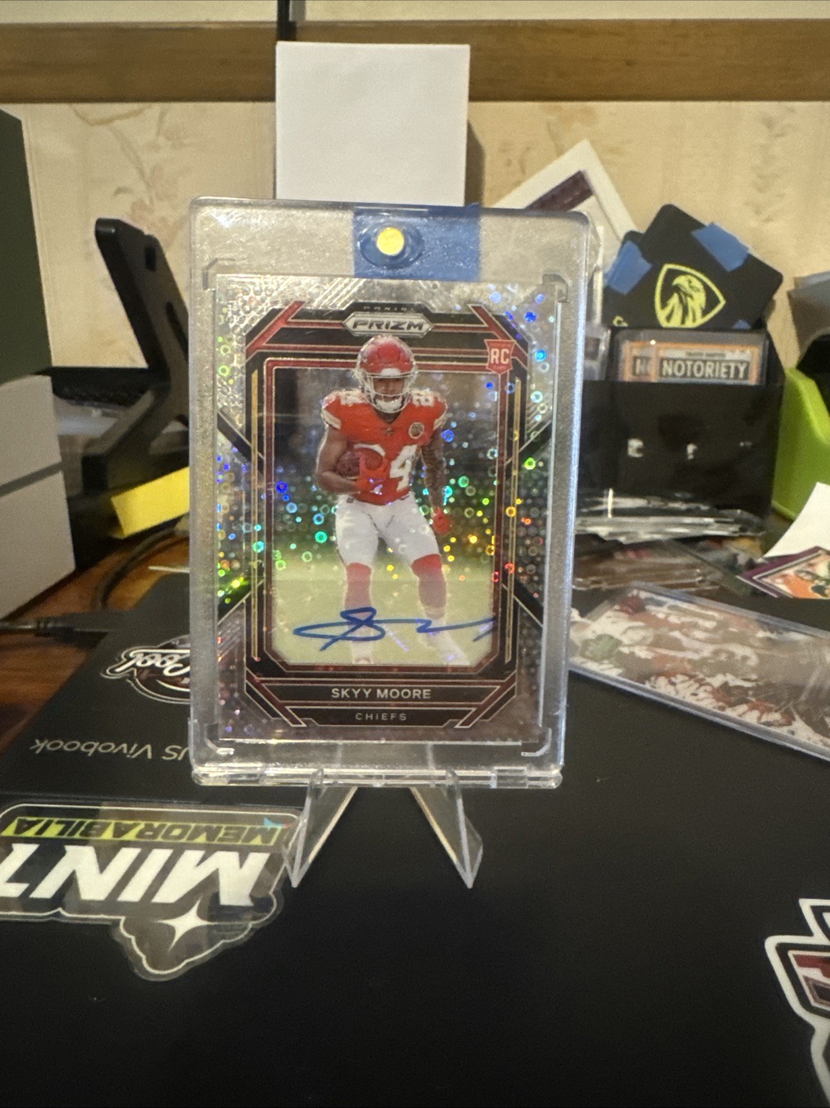 2022 Panini Prizm Skyy Moore No Huddle Disco Rookie Auto Kansas City Chiefs #331