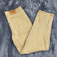 Vintage Y2K Levi's Jeans Mens 38x34 Tan 550 Relaxed Fit Cotton Denim Made in USA