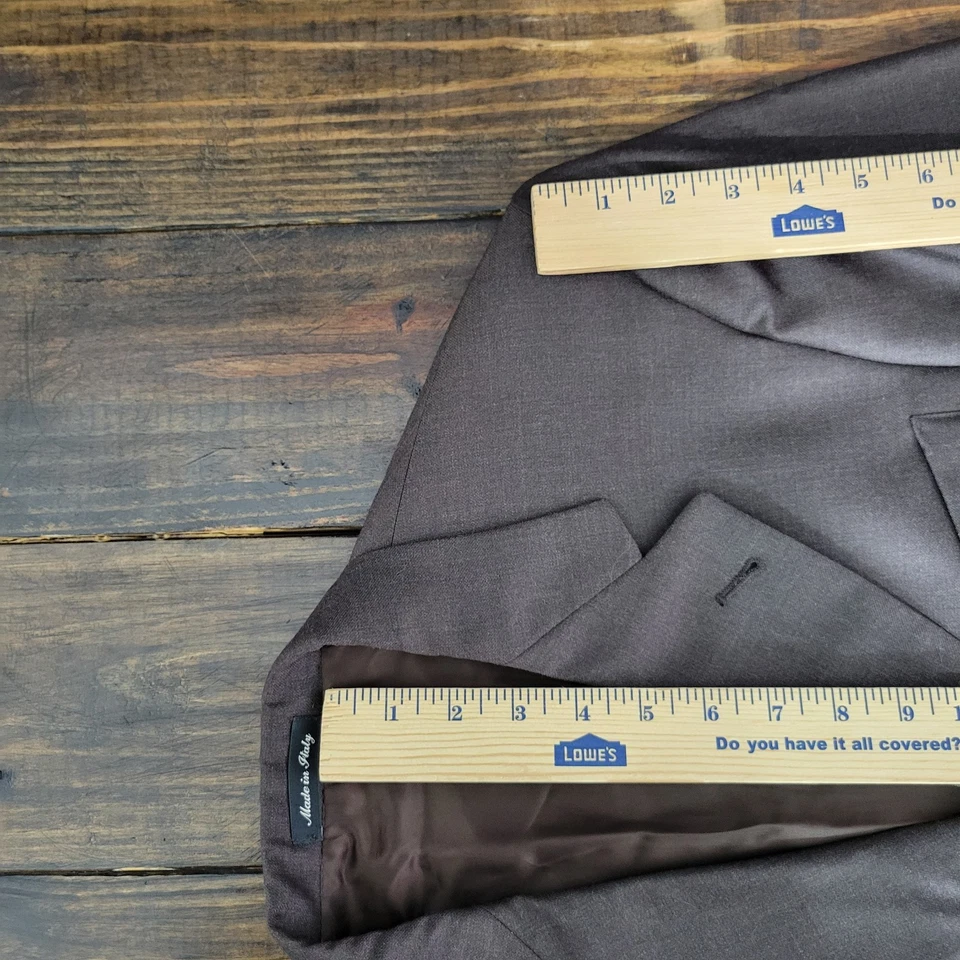 Murano Мужская Sport пальто Blazer три пуговицы коричневый шерсти сделано в Италии размер 39R - Изображение 4 из 4