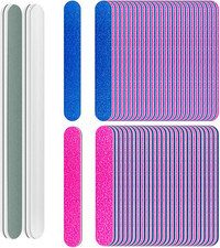 100 Pcs Disposable Nail Files 180/240, Double Sided Emery Board, Nail File Buffe