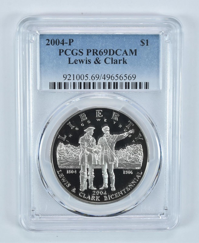 2004-P Lewis & Clark Commemorative Dollar PR69 DCAM PCGS Blue Label *8446