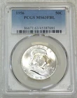 1956 Franklin Half Dollar PCGS MS63FBL Frosty FULL BELL LINES New Holder #R260F
