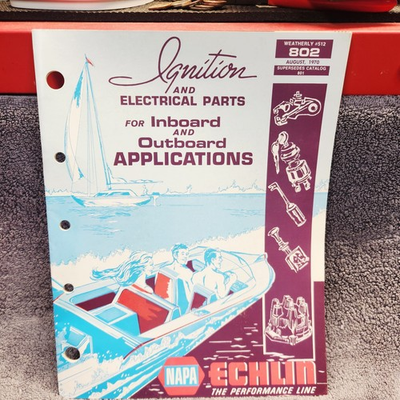 #ad #ad Echlin Napa Manual 802 August 1970. Ignition And Electric Parts For In Outboard. $10.00