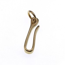 S Size Retro Solid Brass KeyChain Key Ring Belt U Hook Wallet Chain Fish Hook