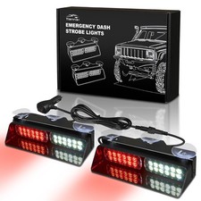 Tiannor Emergency Dash Strobe Lightsred White Safety Flashing 3redwhite