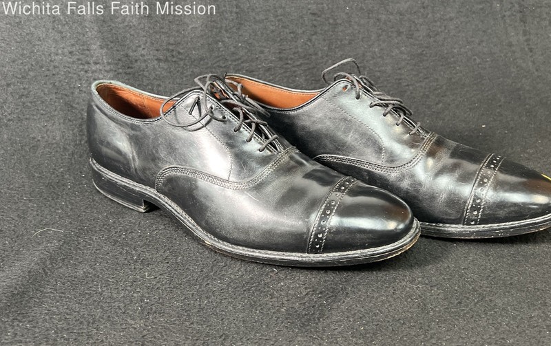 Allen Edmonds Fifth Avenue Black Leather Cap Toe Oxford Shoes Size 9.5 C