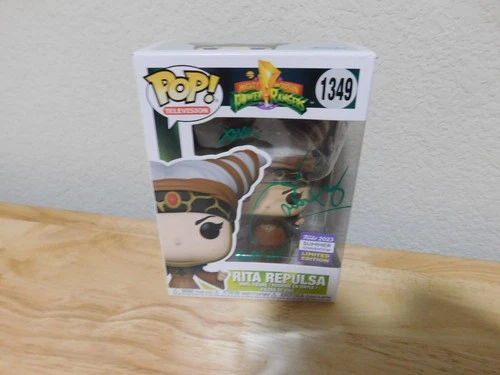 Signed FunkoPop Television Mighty Morphin Power Rangers#1349 Rita Repulsa figure