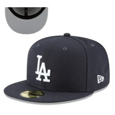 New Era 59FIFTY Los Angeles Dodgers Sombrero Ajustado Blanco Azul Marino