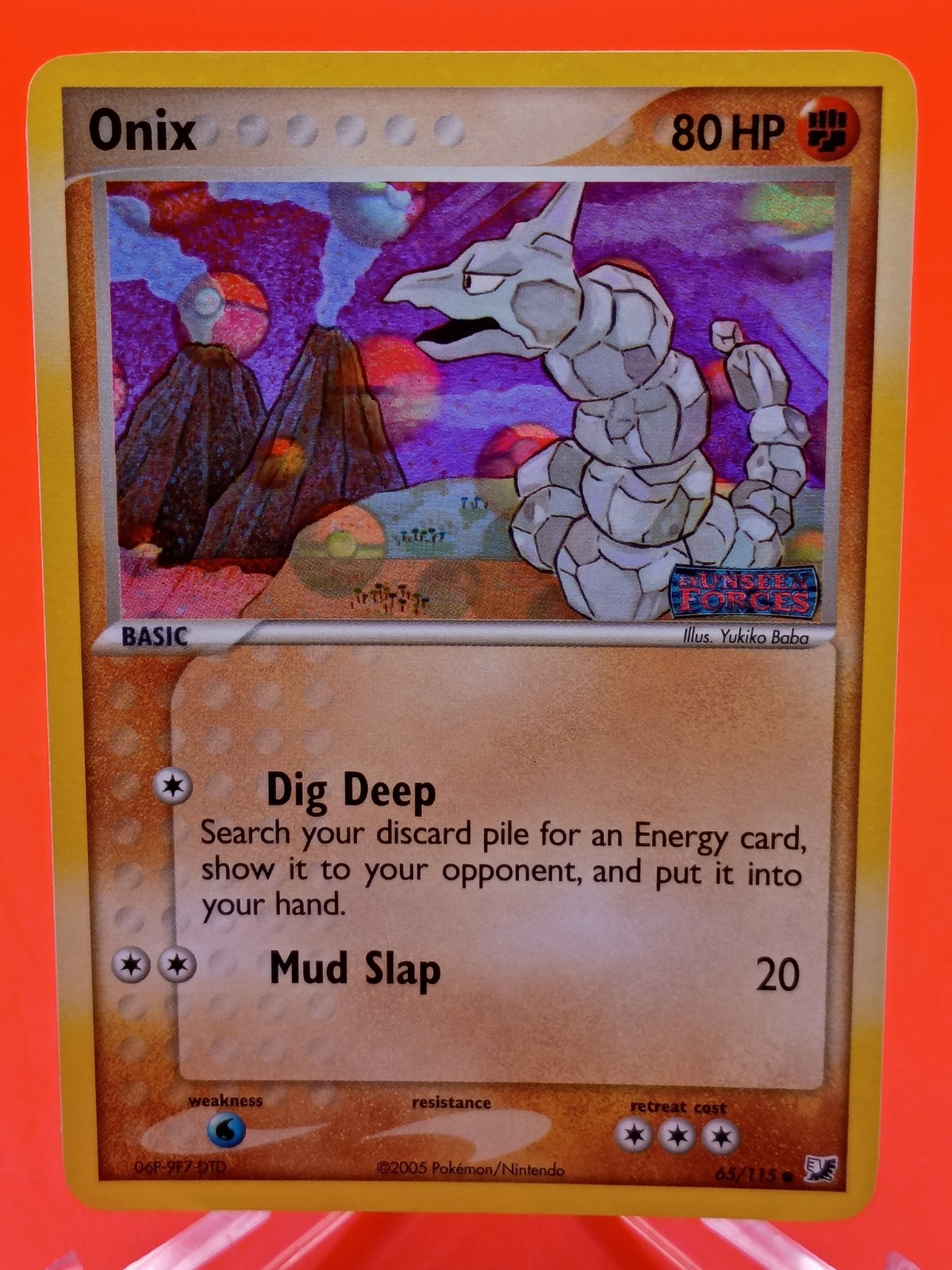 Onix 65/115 Reverse EX Unseen Forces reverse Holo Stamp Near Mint Pokémon TCG