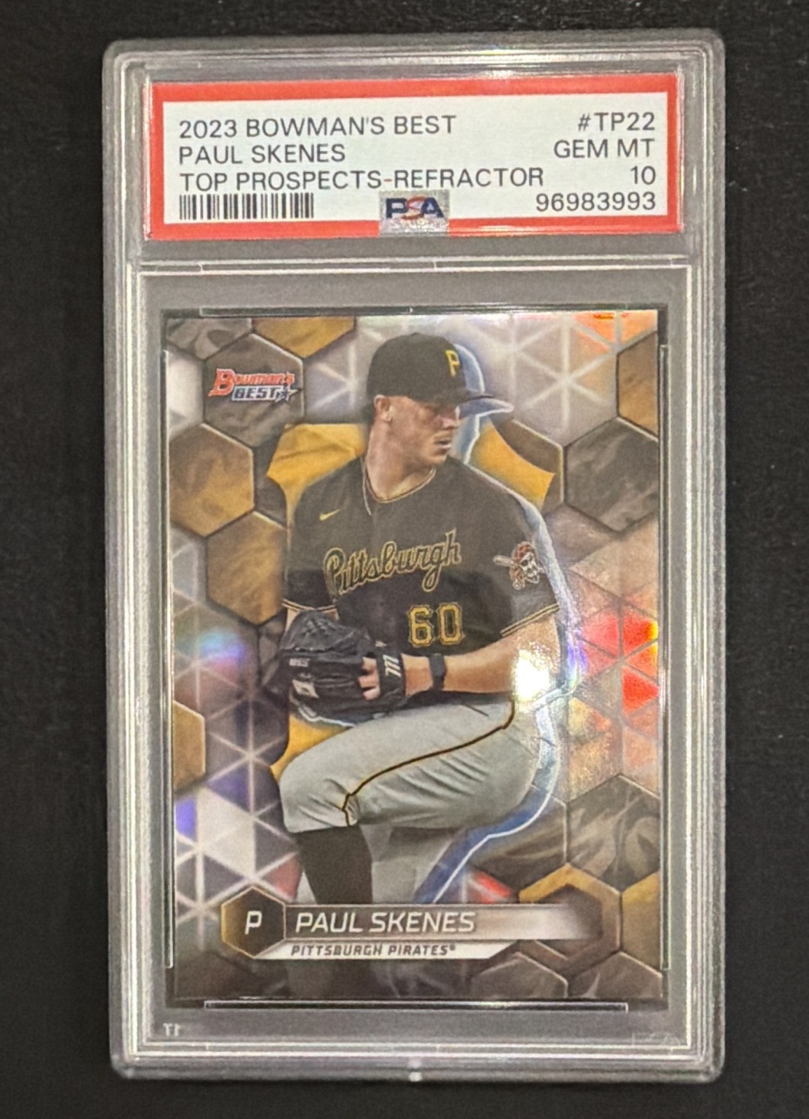 2023 Bowman's Best - Top Prospects Paul Skenes #TP-22 Refractor (RC) PSA 10