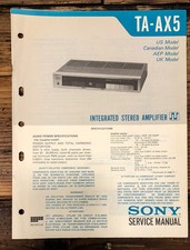 Sony TA-AX5 Amplifier Service Manual Original 
