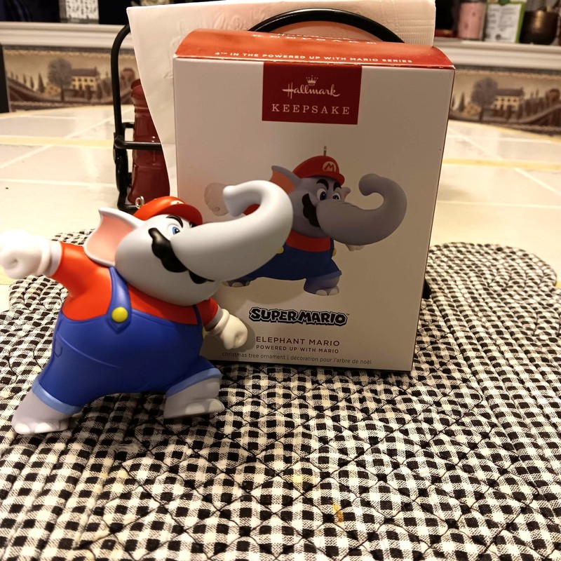 HALLMARK ELEPHANT MARIO #4 POWERED UP SERIES 2025 CHRISTMAS KEEPSAKE ORNAMENTS