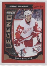 2015-16 O-Pee-Chee Marquee Legends Red Border Chris Chelios #584 HOF n1u