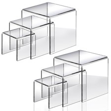 2 Set Clear Acrylic Display Risers Cupcake Stands
