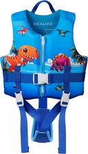 REALIKE Kids Swim Vest Toddler Floaties Adjustable Safety Strap Swimming Aids fo