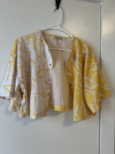 Lime Stone Island Yellow White Abstract Cropp...