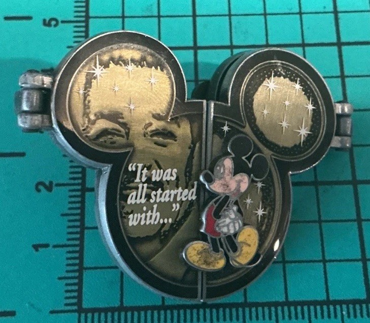 Disney Trading Pin - It Was All Started With A Mouse Mickey Walt Hinged 2006