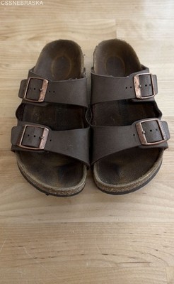 Birkenstock Arizona Mocha Brown Two Strap Sandals Kids Narrow Fit EU Size 31