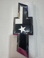 Chevrolet Bowtie Truck Emblem 23236301 Texas Flag Insert Blk Chrome Edge