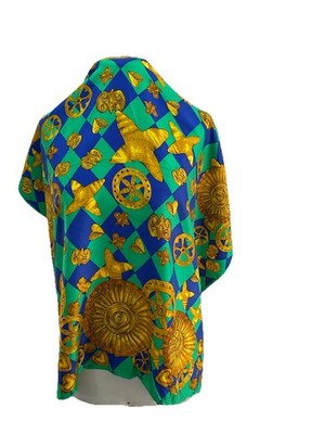 S3# Gastec Multicolor Silk Scarf 34 Inch Made In Italy 