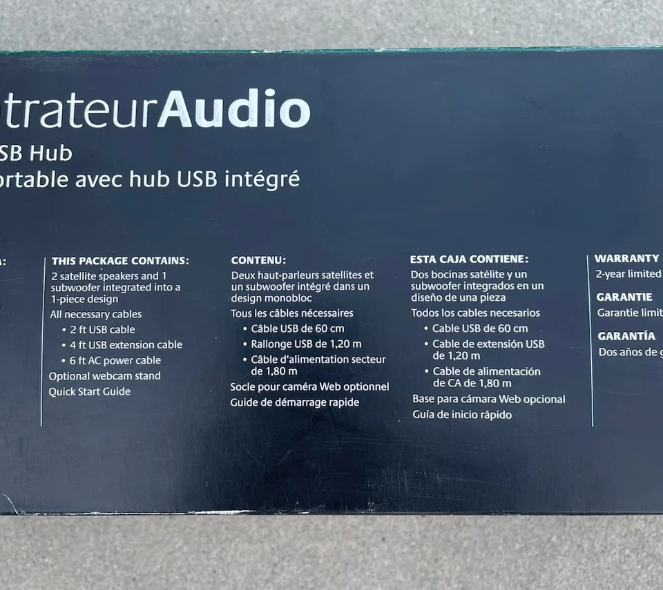 New Logitech AudioHub Notebook Speakers System with Integrated USB Hub NIB - Image 3 of 4