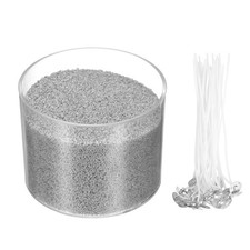 Sand Candles with 20 Pcs Wicks 7Oz / 200g Candle Beads, Gray