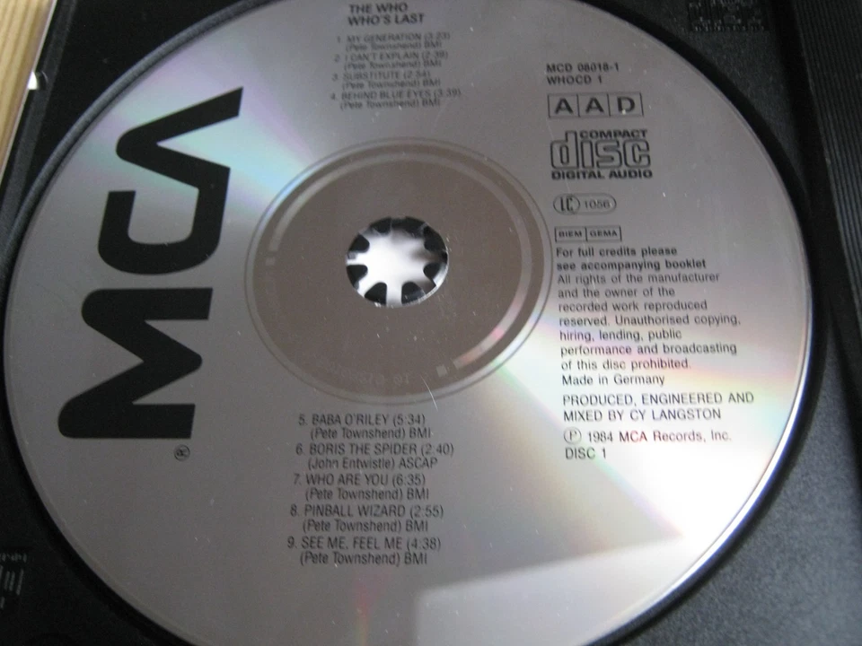 The Who "Who's Last" (1984) Live DCD " Won't Get Fooled Again" CSI Miami - Bild 3 von 4