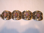 collectible vintage sterling silver Mexico filigree hinged bracelet 7 in long — photo 3