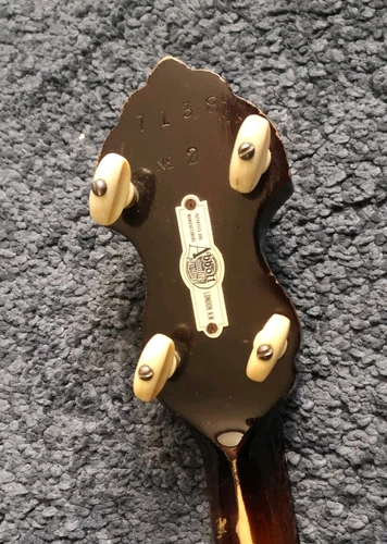 RARE J.G.Abbot No 2-5 string banjo Resonator Back + Original Case Vintage - Picture 8 of 12
